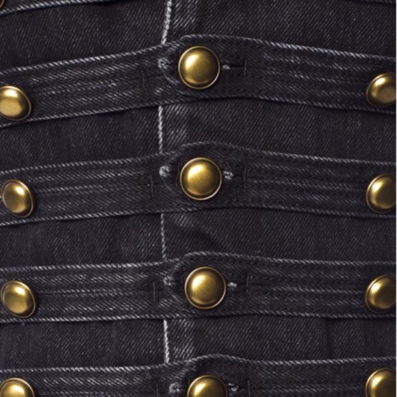 COA🌻NWOT🌻YSL YVES SAINT LAURENT BLACK DENIM JACKET🌻NEW - Picture 14 of 16